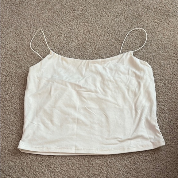 Gaze White Fitted Crop Camisole size small - Picture 1 of 6
